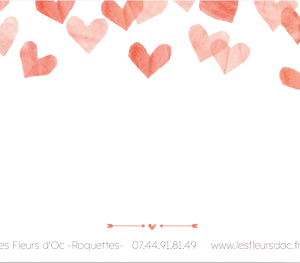Carte de correspondance "Cœurs"