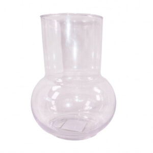 Vase en verre transparent arrondie