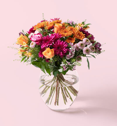 Bouquet mélange fleuri contrasté – Image 3